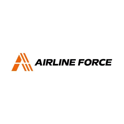 Orange Minimal Airline Advertisement Logo