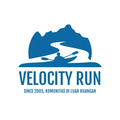 Blue Minimal Kayaking Logo