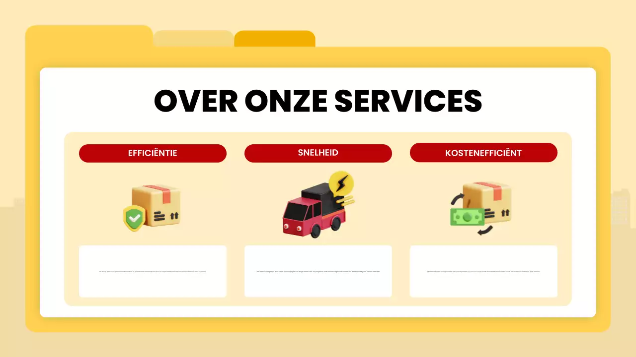 gele moderne leveringsaankondiging