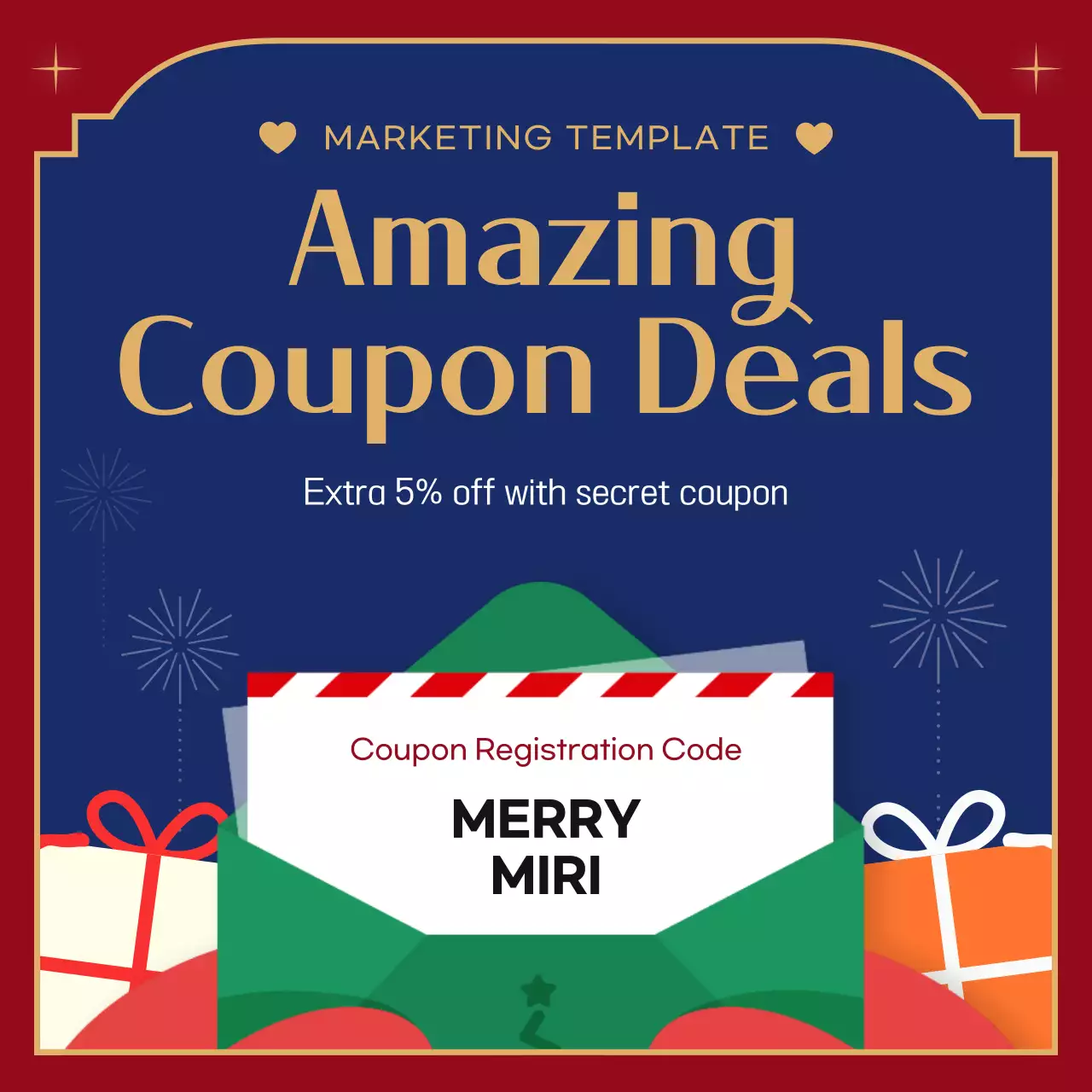 Carrossel de promoção de Natal tradicional vermelho no Instagram