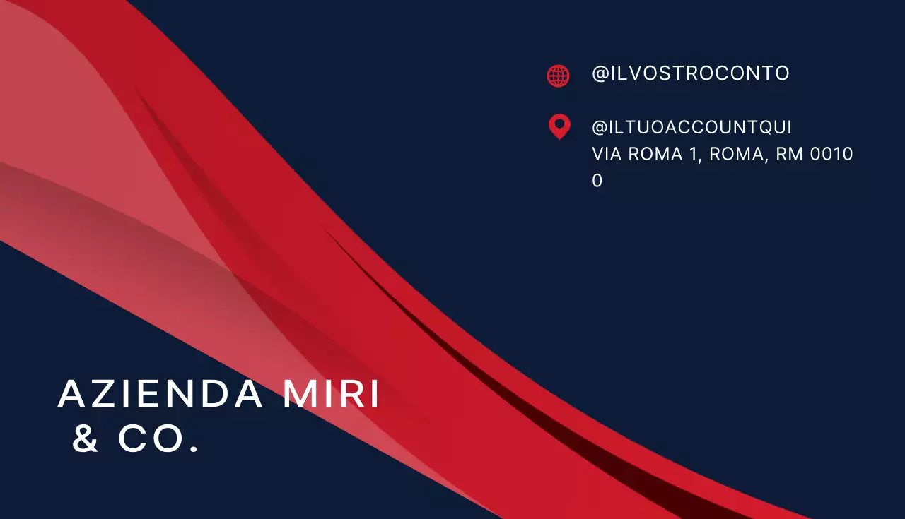 biglietto da visita moderno rosso