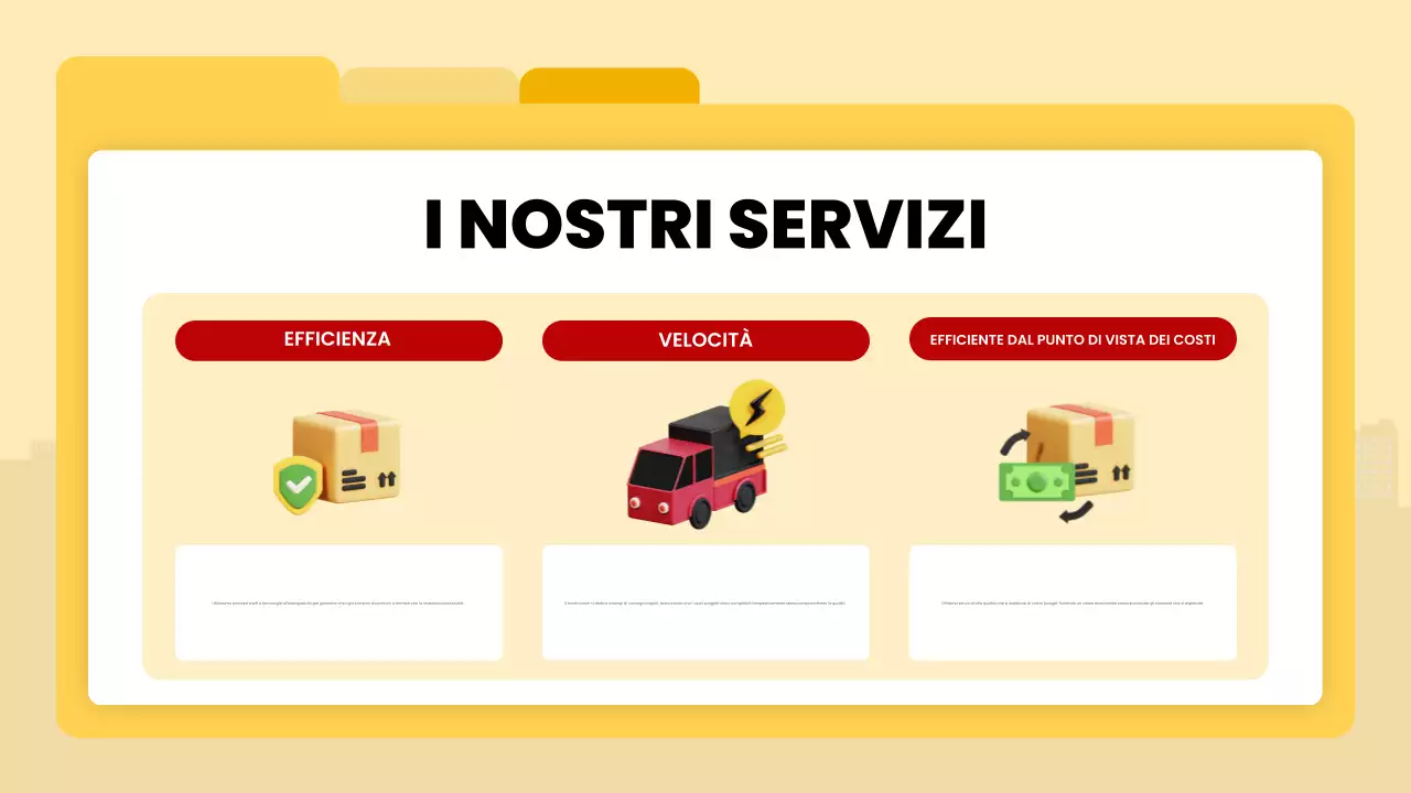 annuncio di consegna giallo moderno