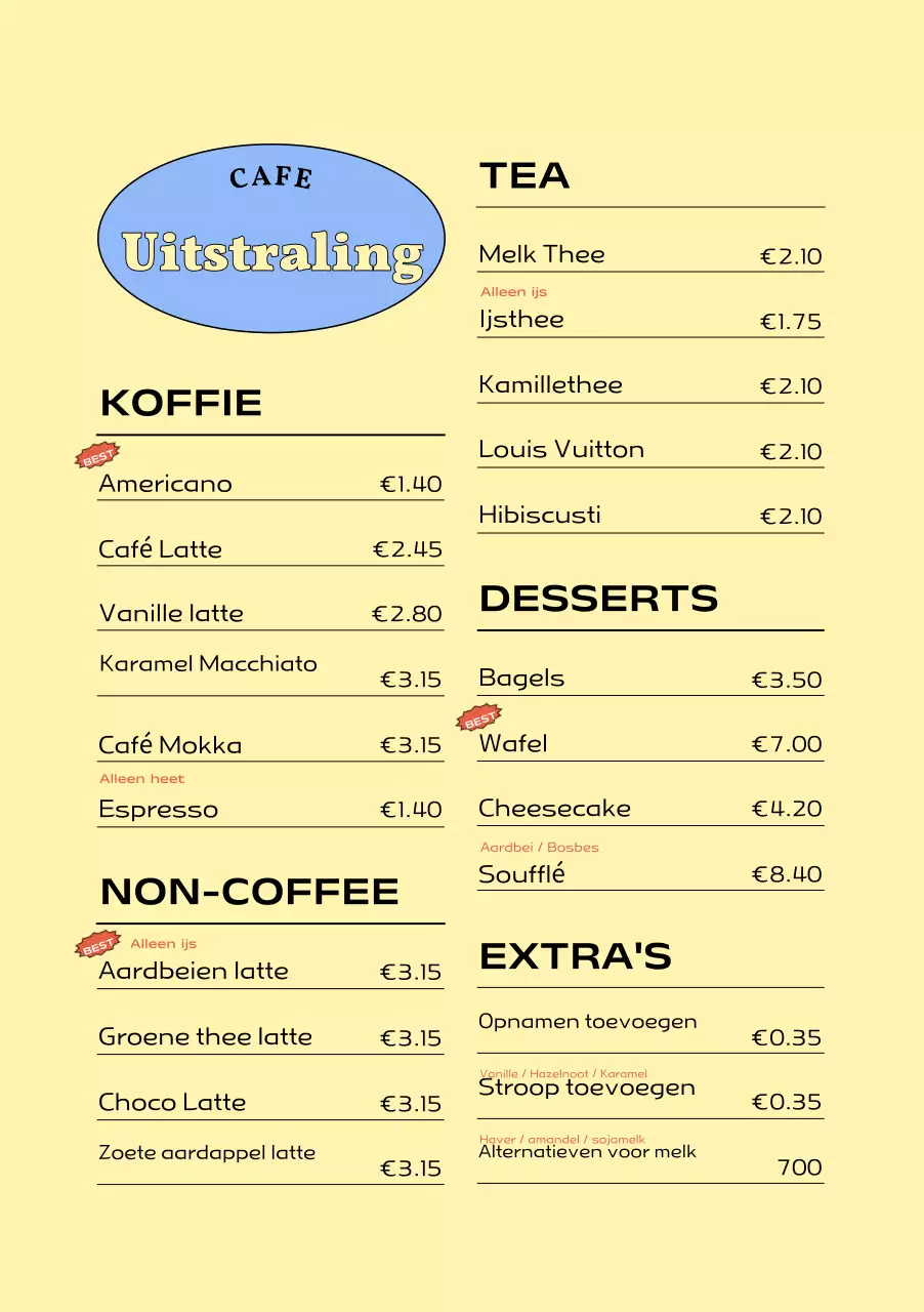 Lichtblauwe moderne koffie advertentie
