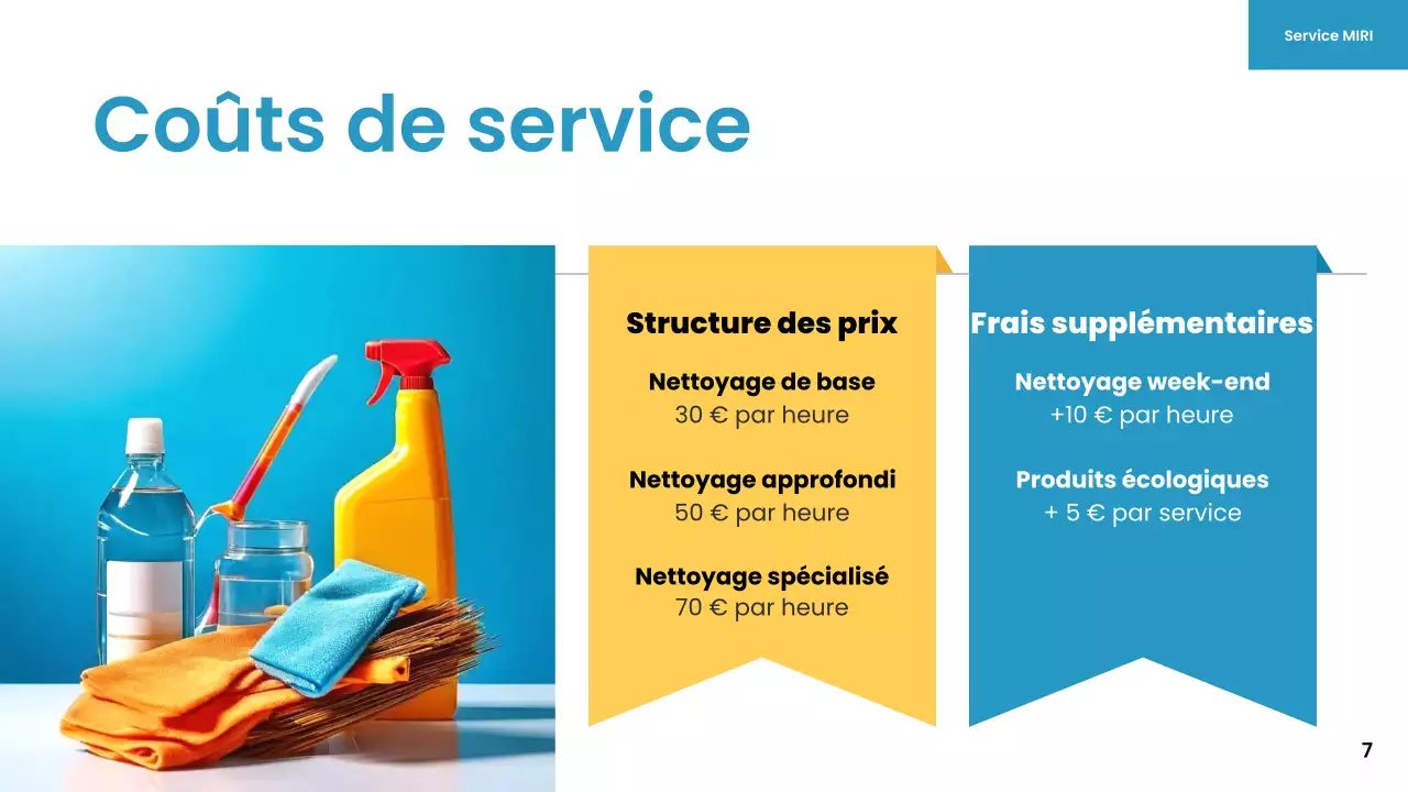 blue yellow modern cleaning service promotion