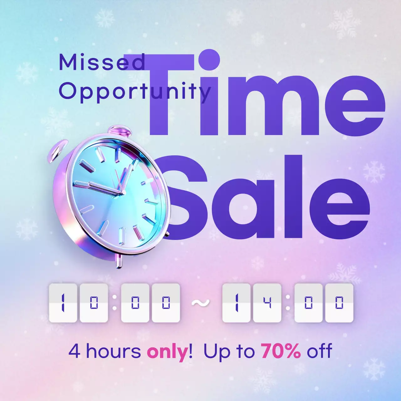 Postagem de promoção de venda da moda roxa nas redes sociais