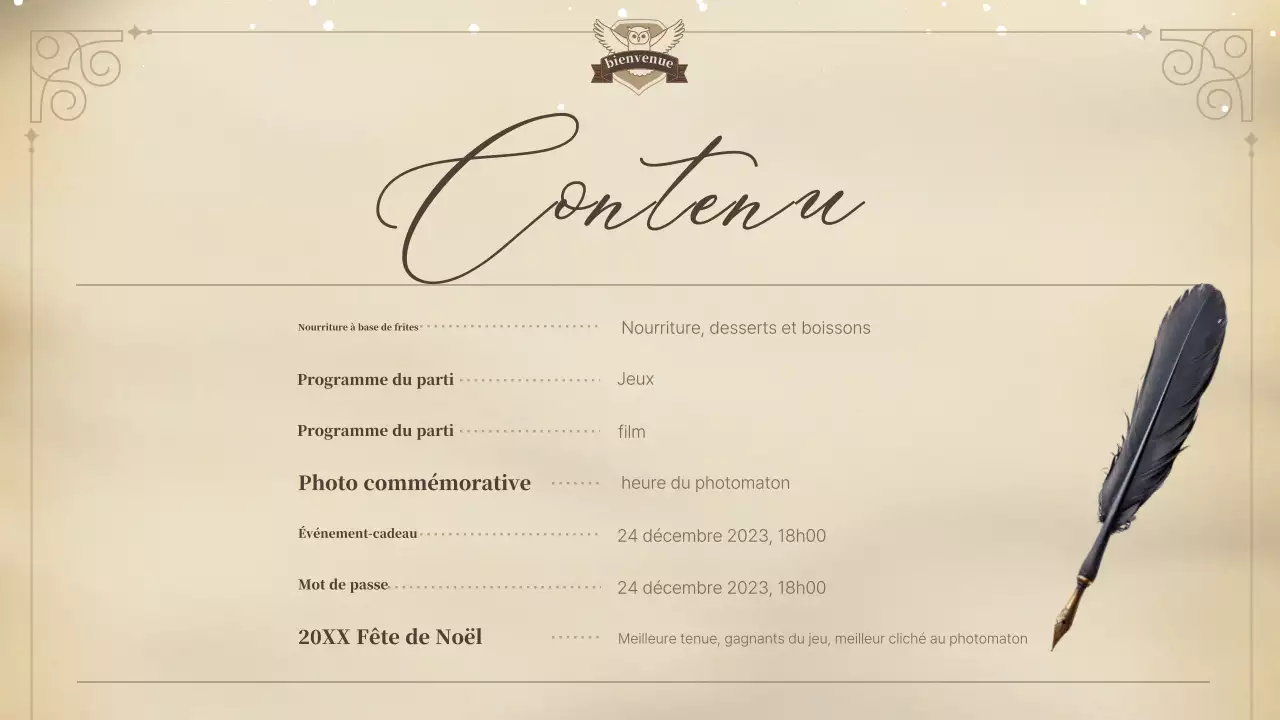 invitation de Noël classique beige