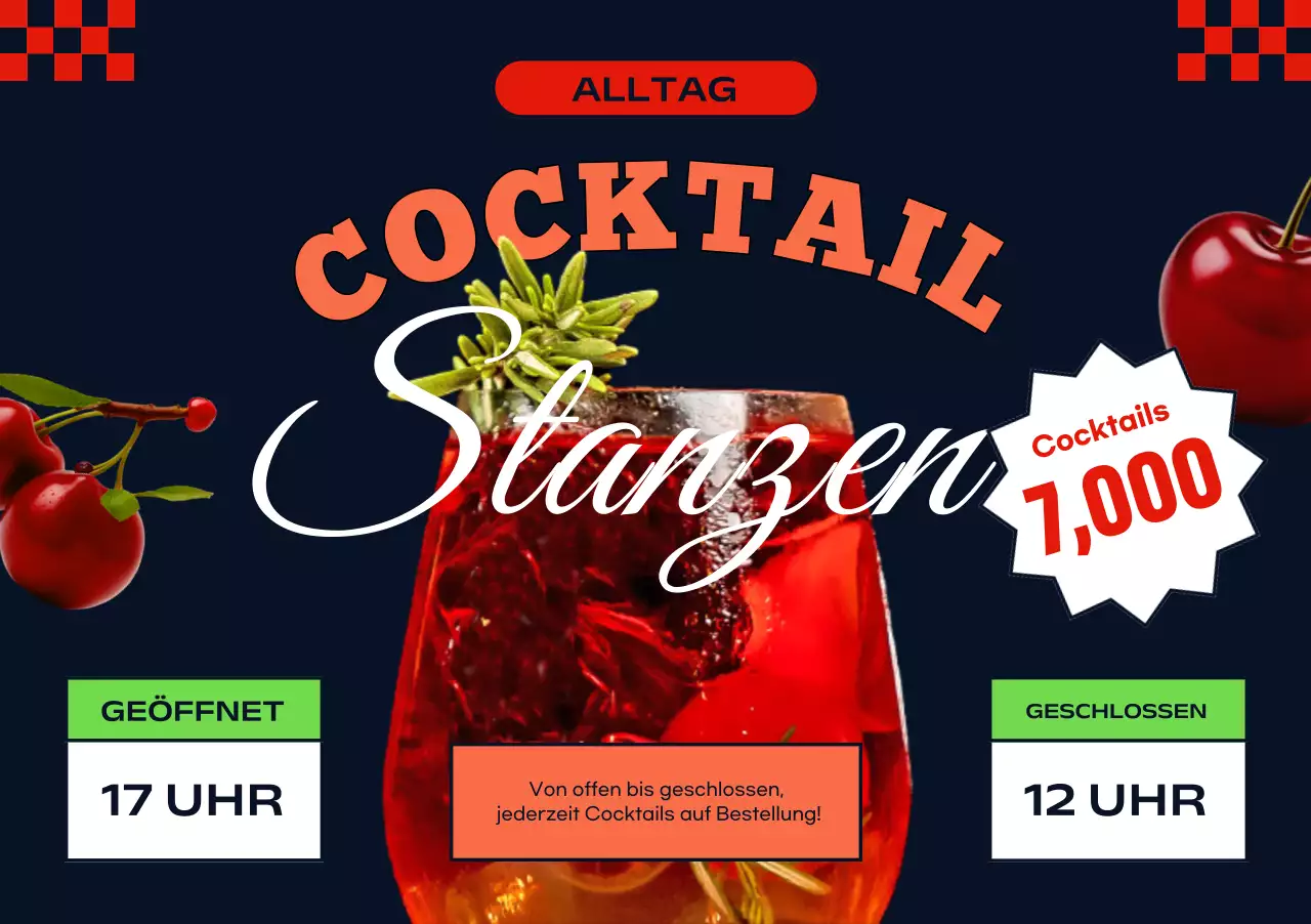 Orange Pop Cocktail Anzeige