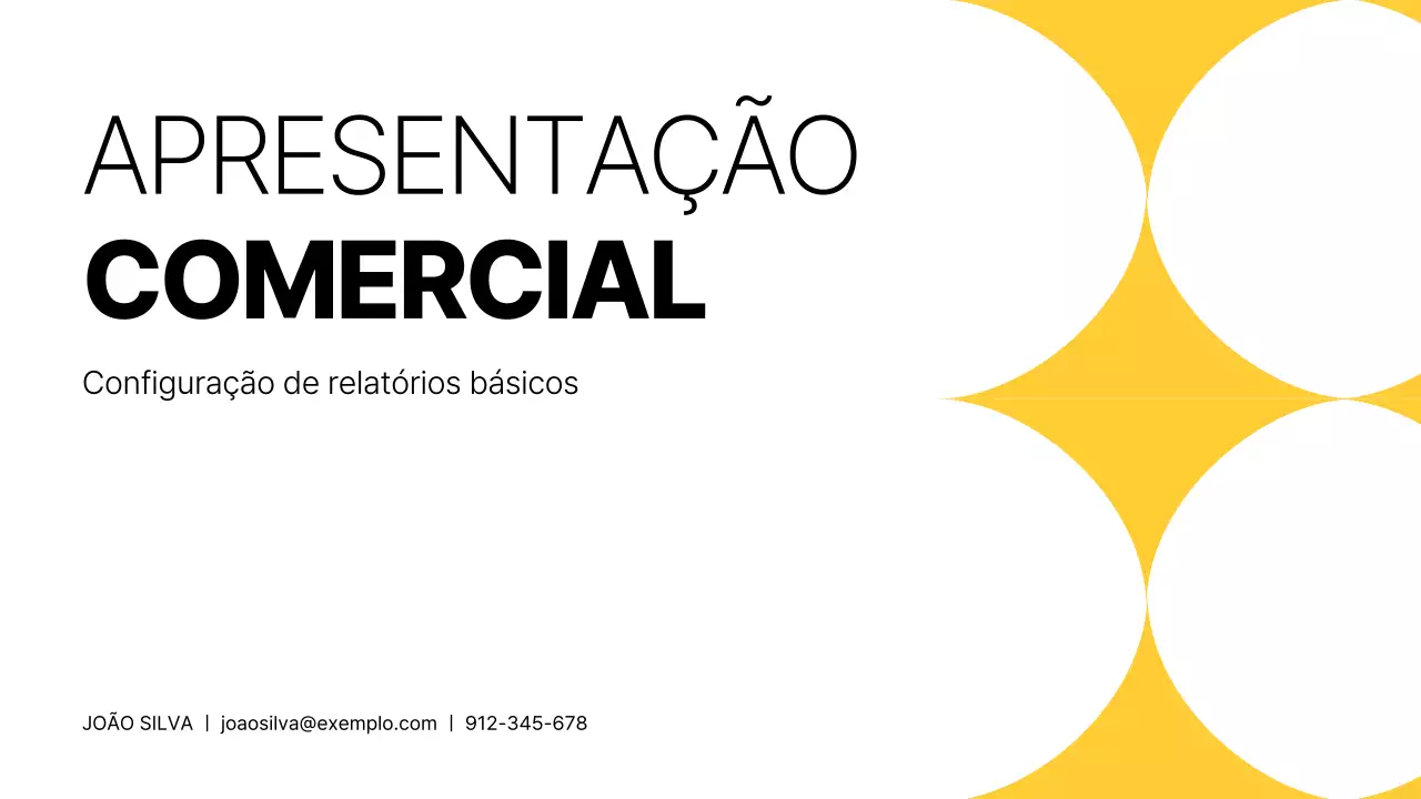 Amarelo Relatórios empresariais básicos