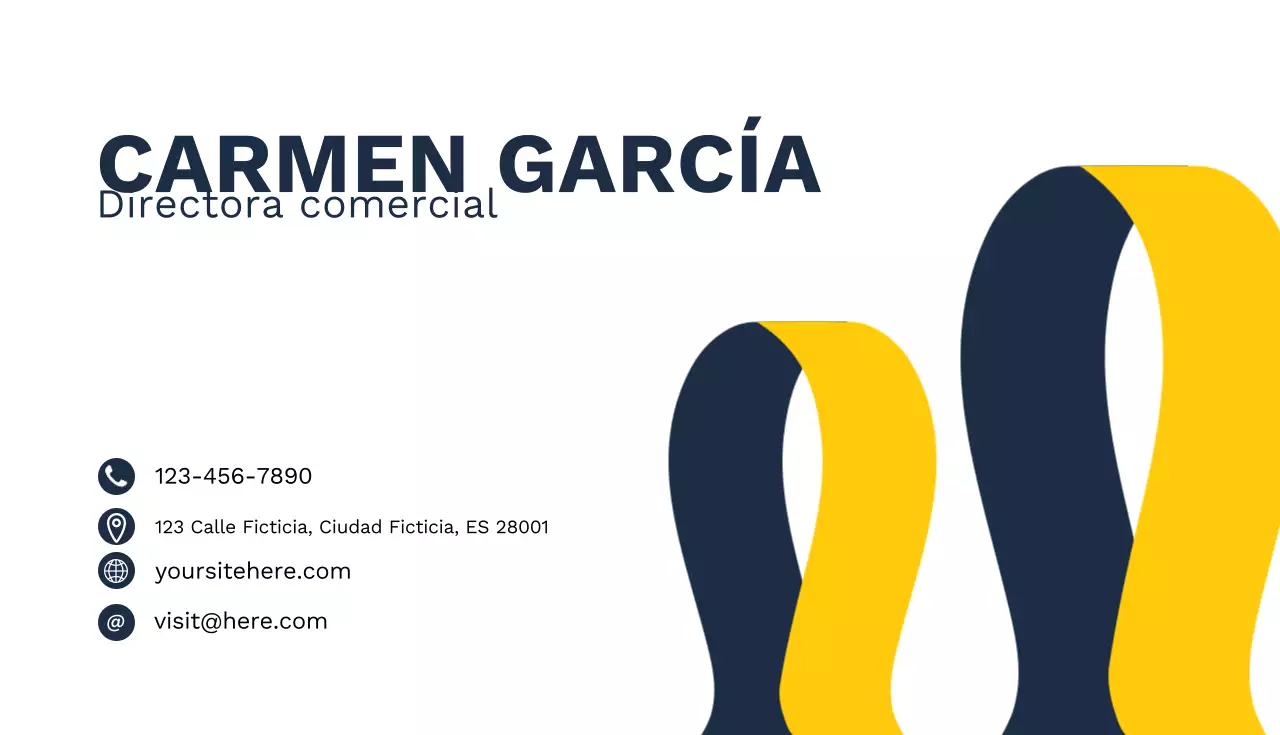 Tarjeta de visita Navy Modern