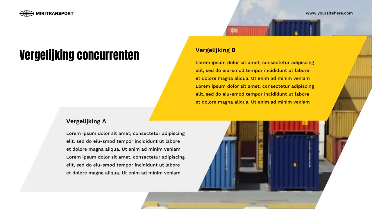 gele presentatie modern transport