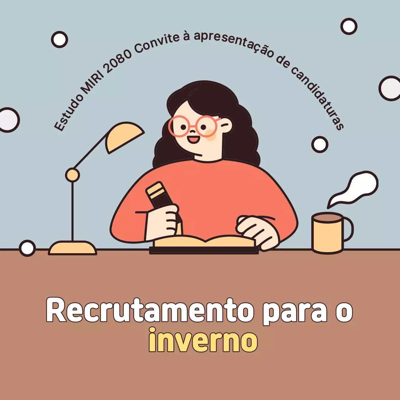 Recrutamento de estagiários azuis claros