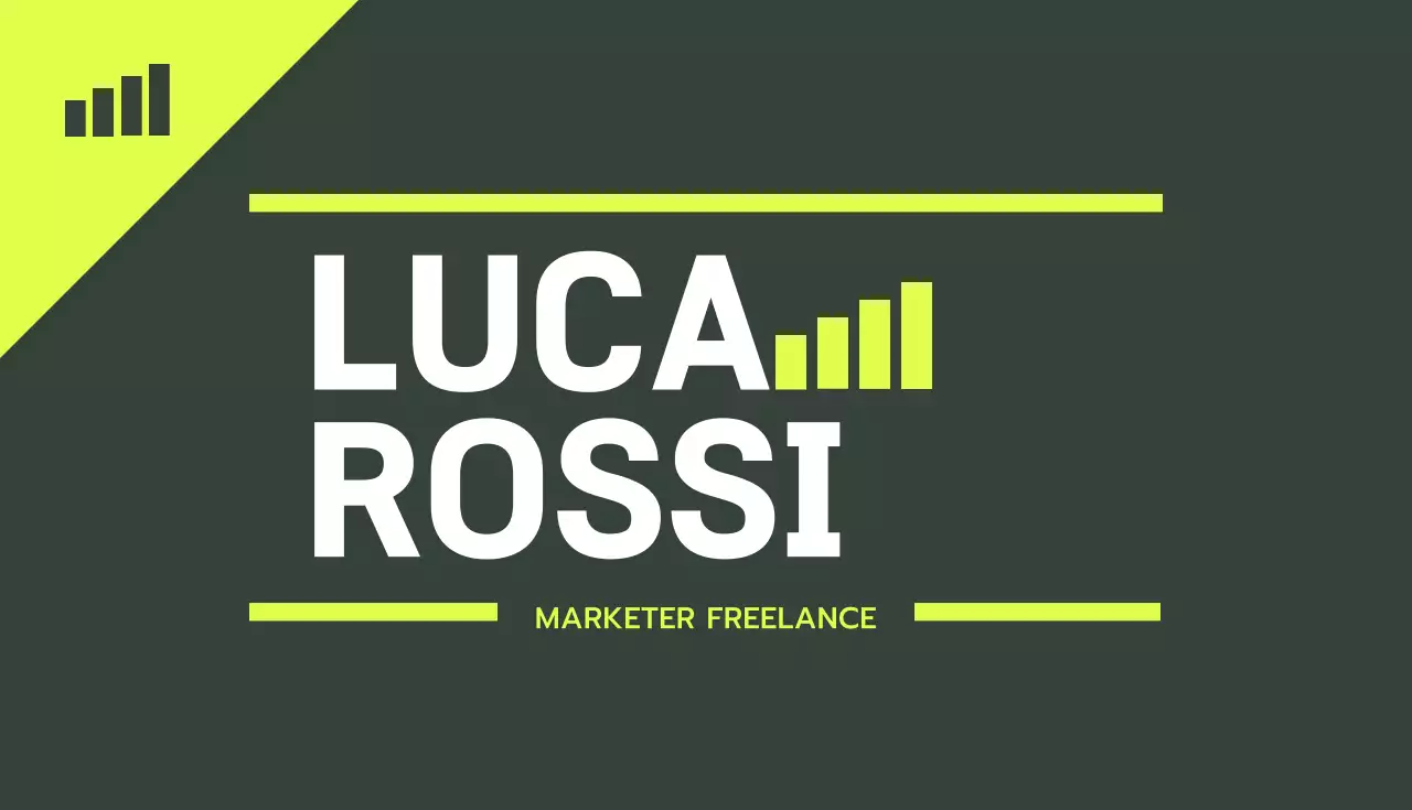 Biglietto da visita verde moderno