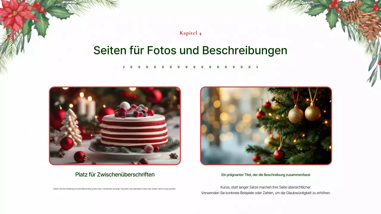 Hübscher Weihnachts-Hintergrundplaner in Rot und Grün