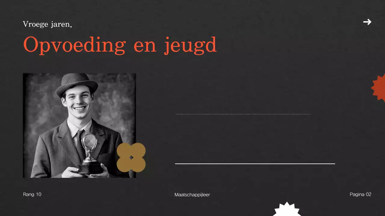 beige vintage biografie presentatie sjabloon