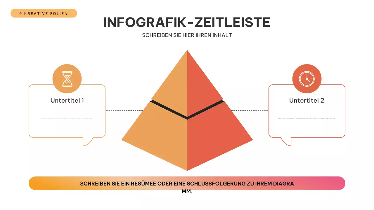 Orange Moderne Zeitleiste Infografik Präsentation