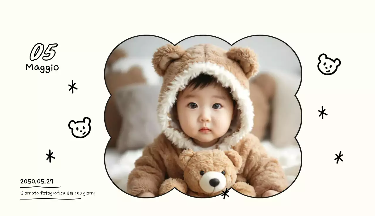 Calendario giallo con foto carine