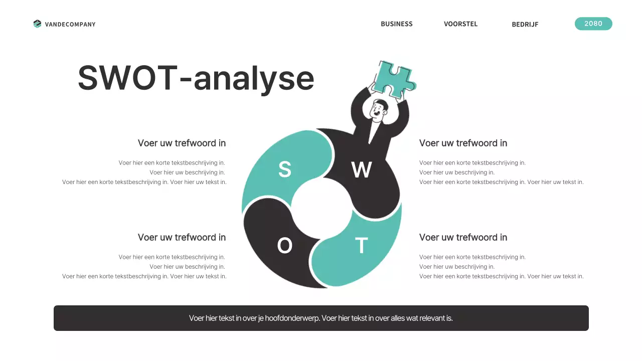 Een eenvoudig businessplan in mintkleur