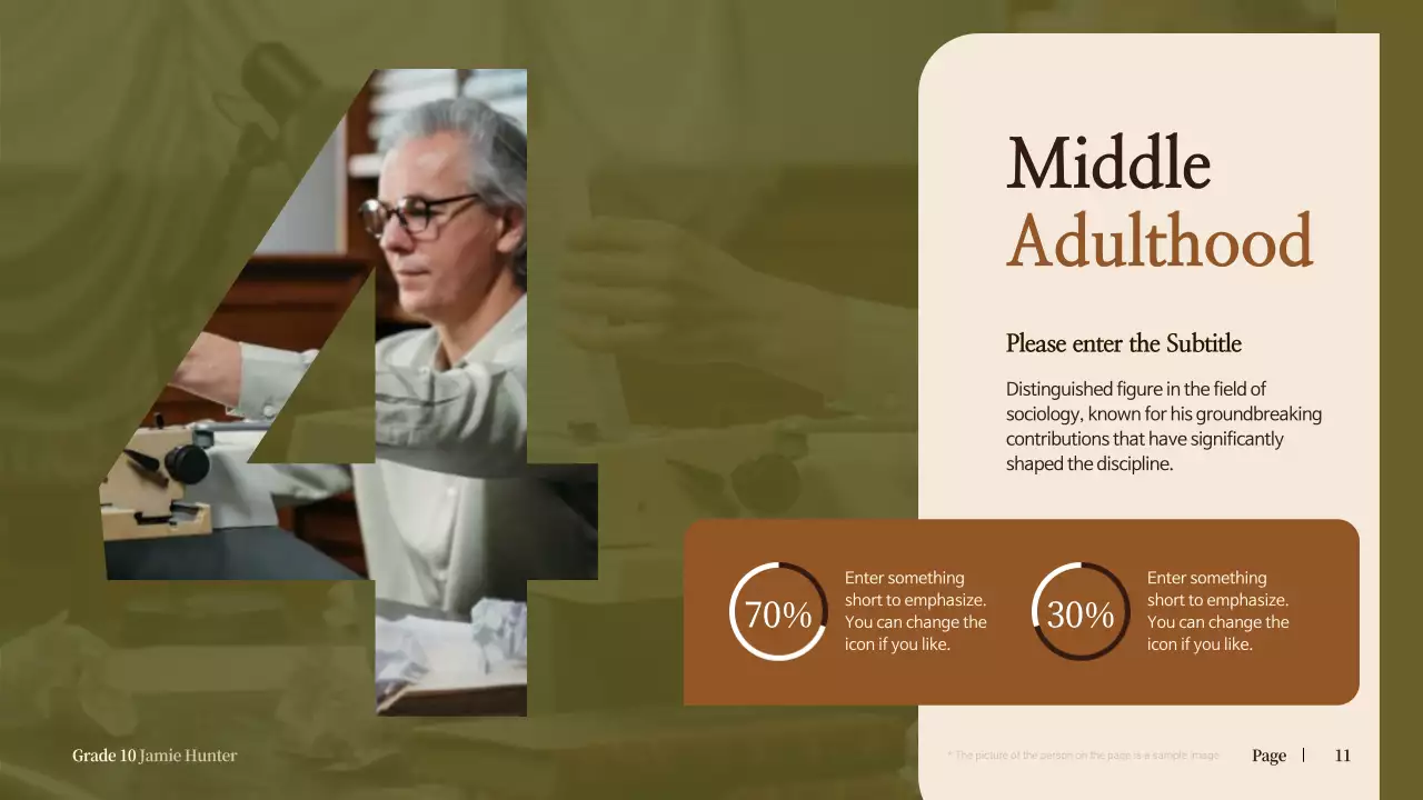 Brown Vintage Biography Presentation