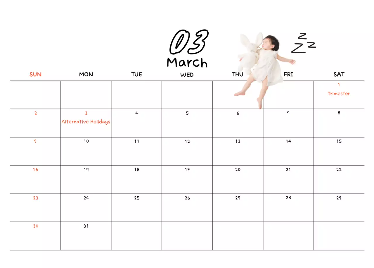 Kalender foto Tahun Baru yang lucu