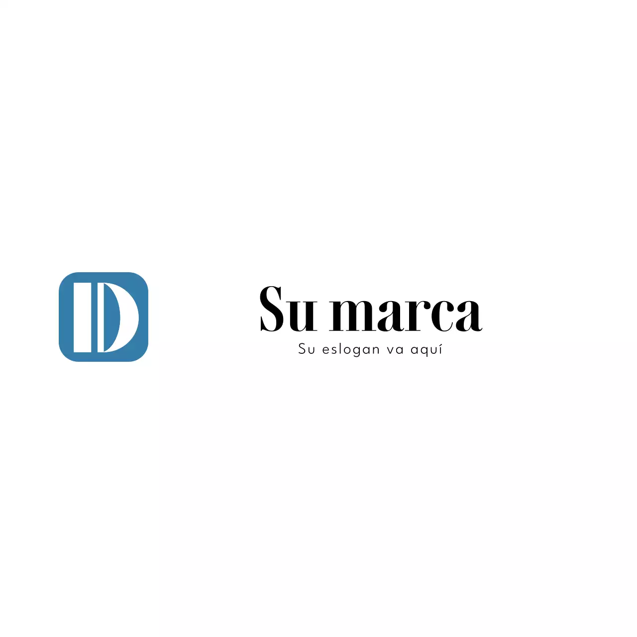 logotipo de marca moderna azul