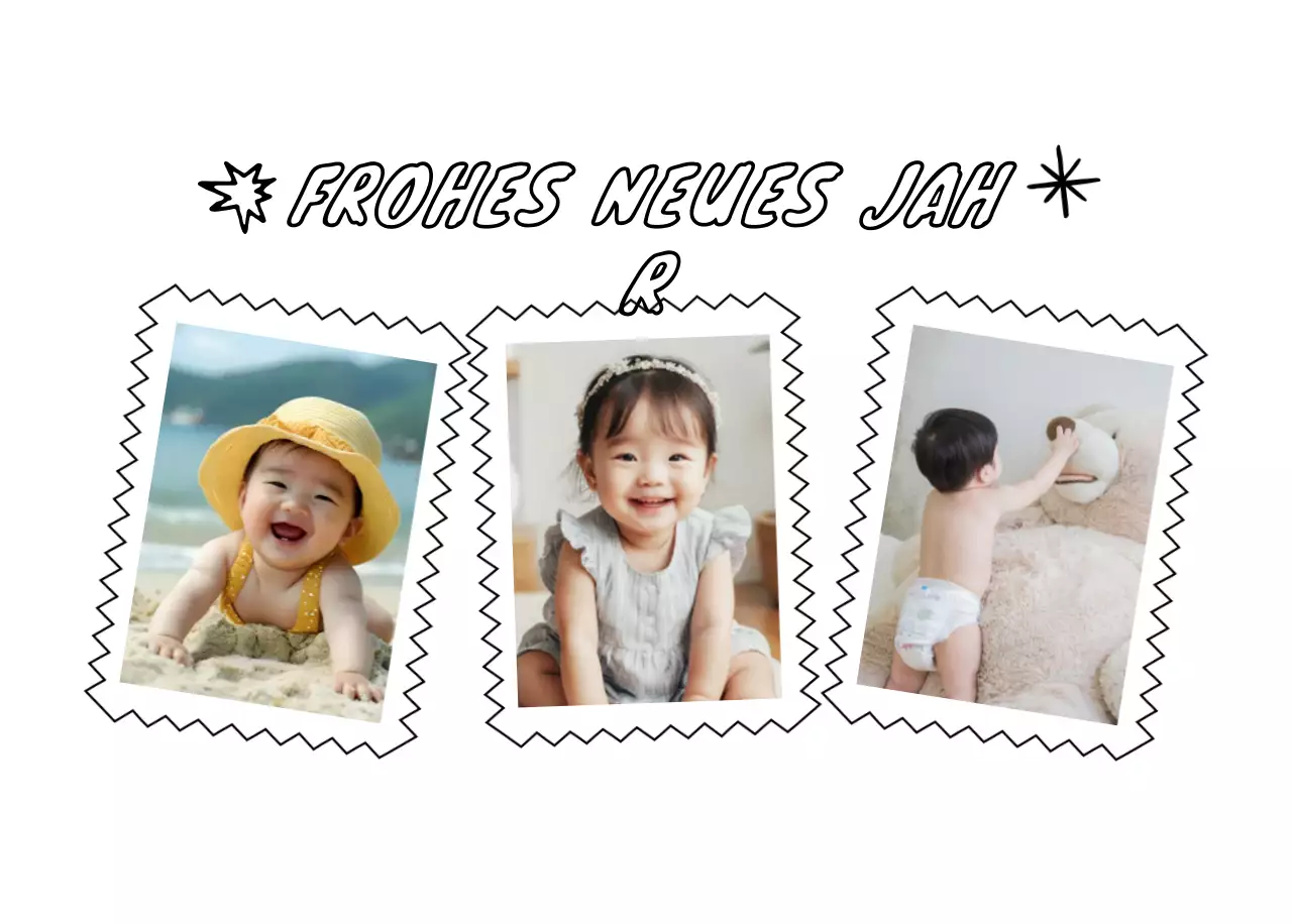 Niedlicher Neujahrs-Fotokalender