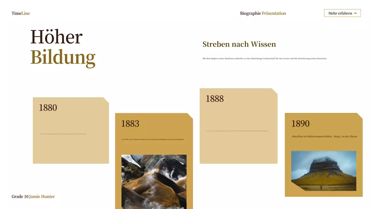 beige vintage biographie klasse