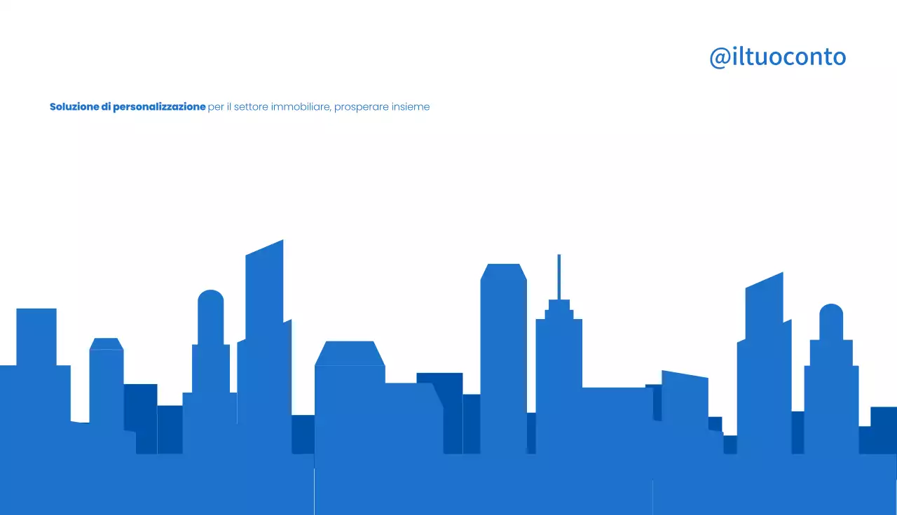 scheda immobiliare moderna blu