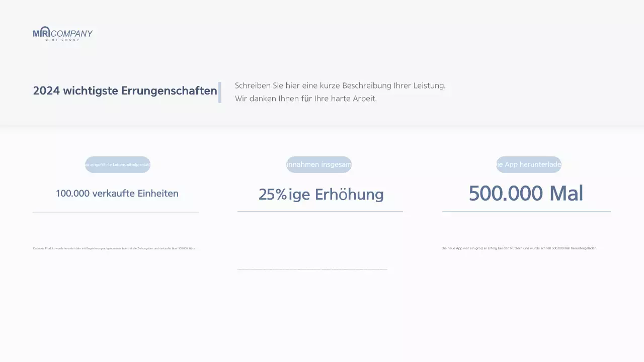 Weißes modernes Unternehmen Jahresendbericht