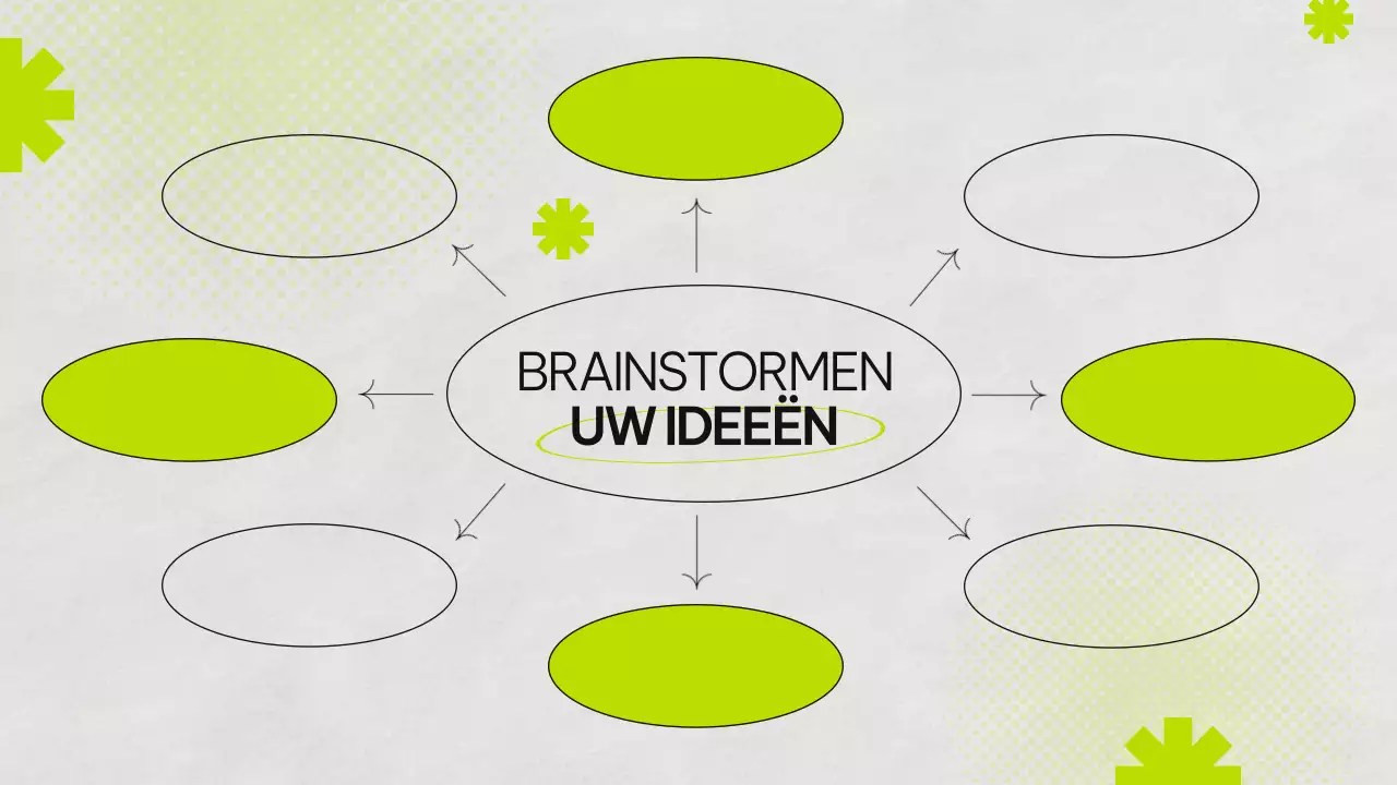 Presentatie Infographic Groen en Grijs Brainstormen