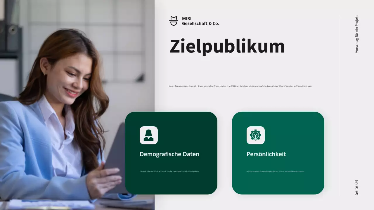 Green Modern Business Projektvorschlag Förderung