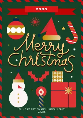 Abstracte Vintage Kerstkaart