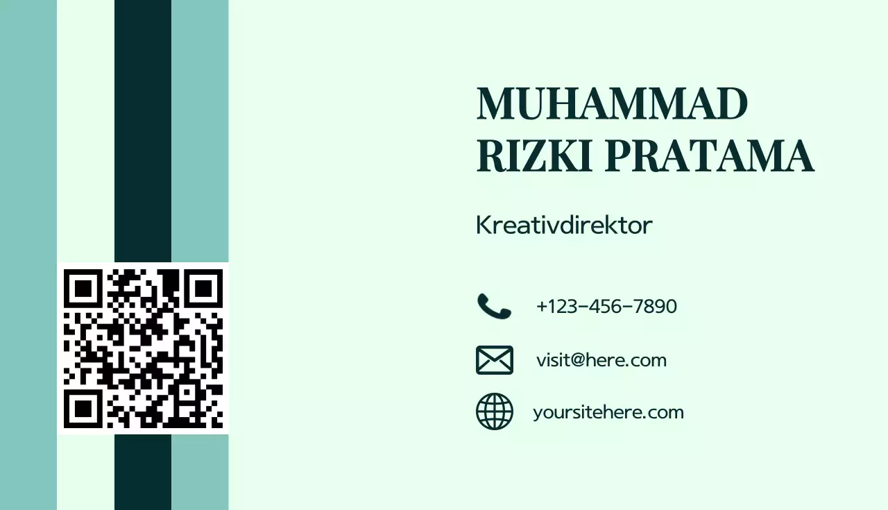 Minze Moderne Visitenkarte