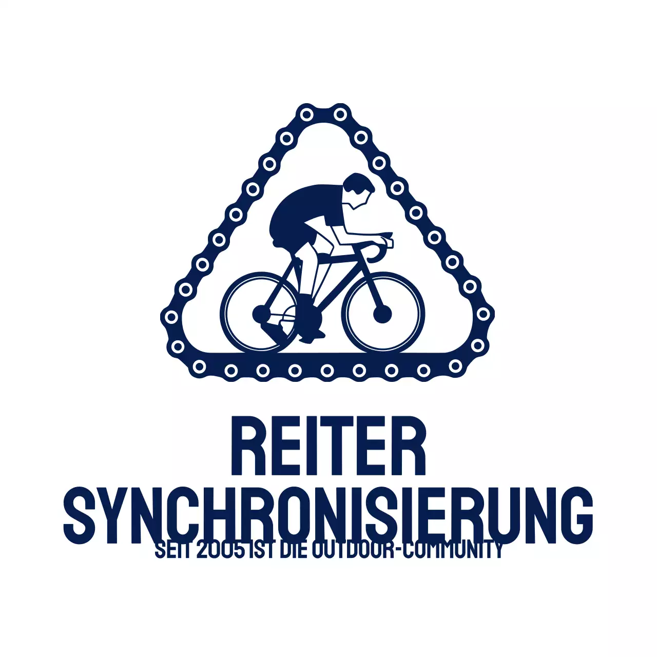 navy modern cycling community logo