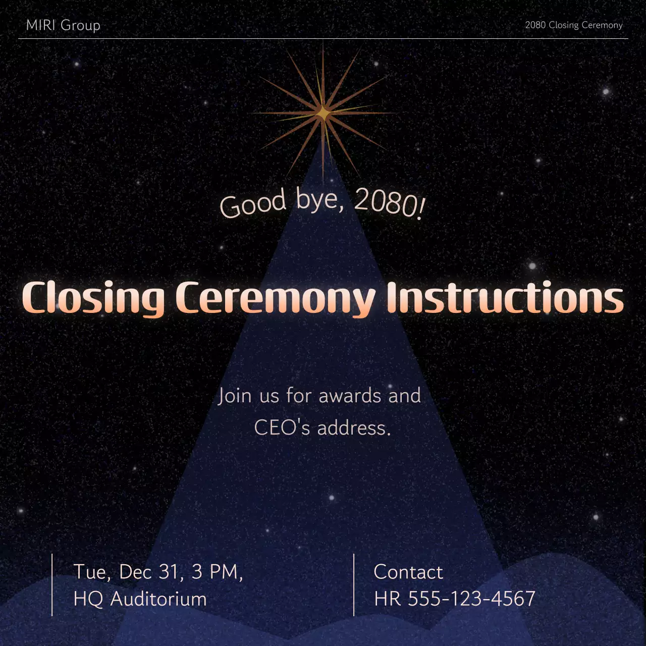 Instruksi Upacara Elegan Hitam Posting Media Sosial