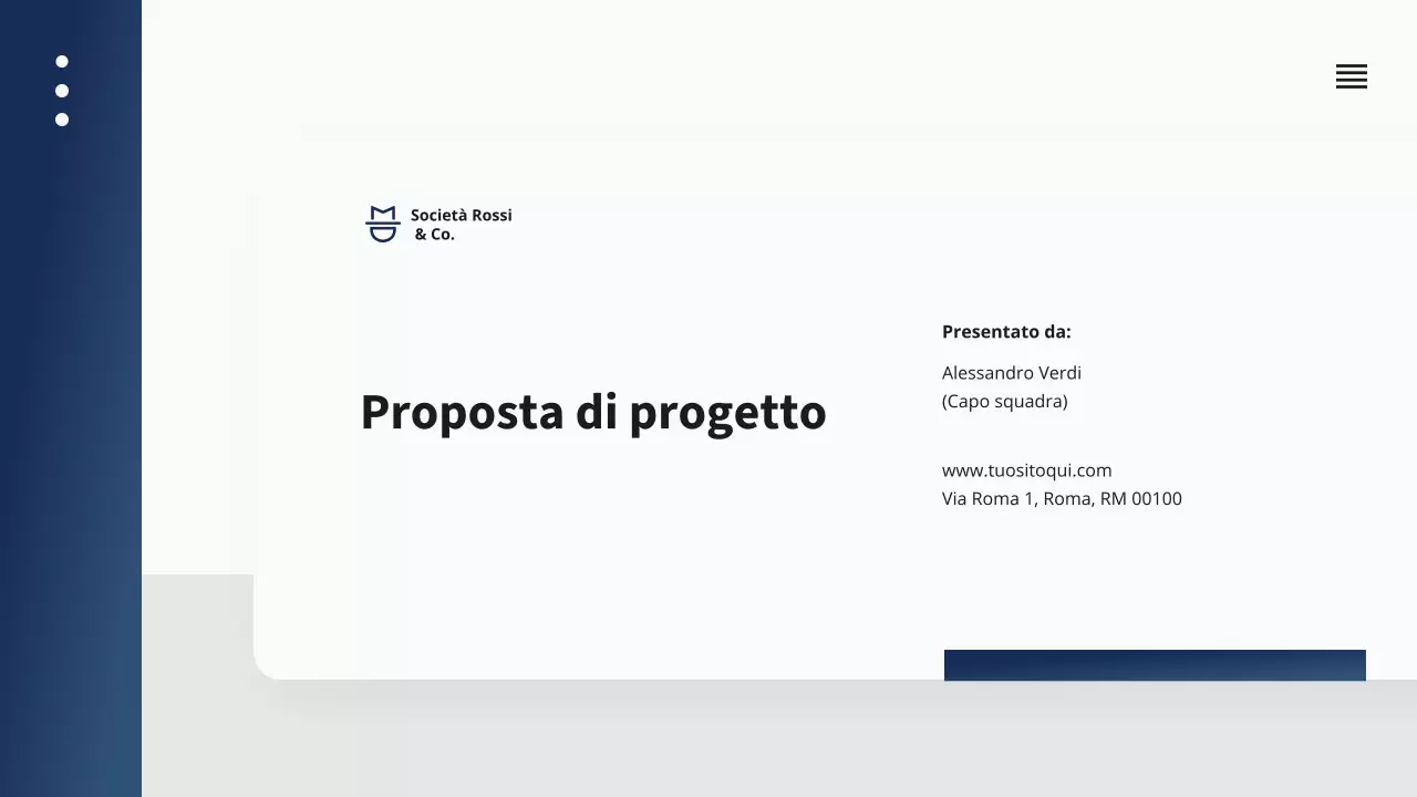 Presentazione della proposta di progetto commerciale della Marina