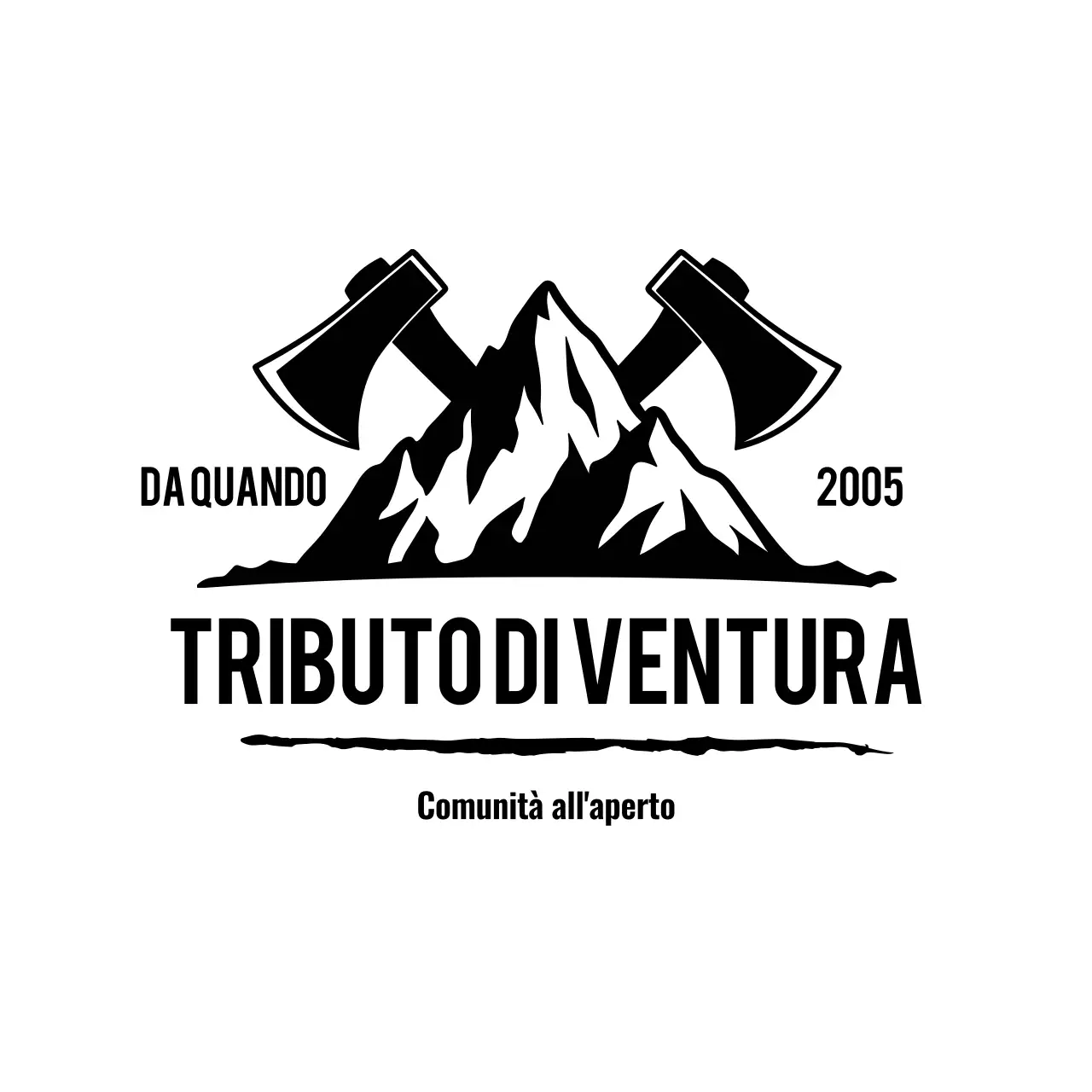 logo avventura rustico nero