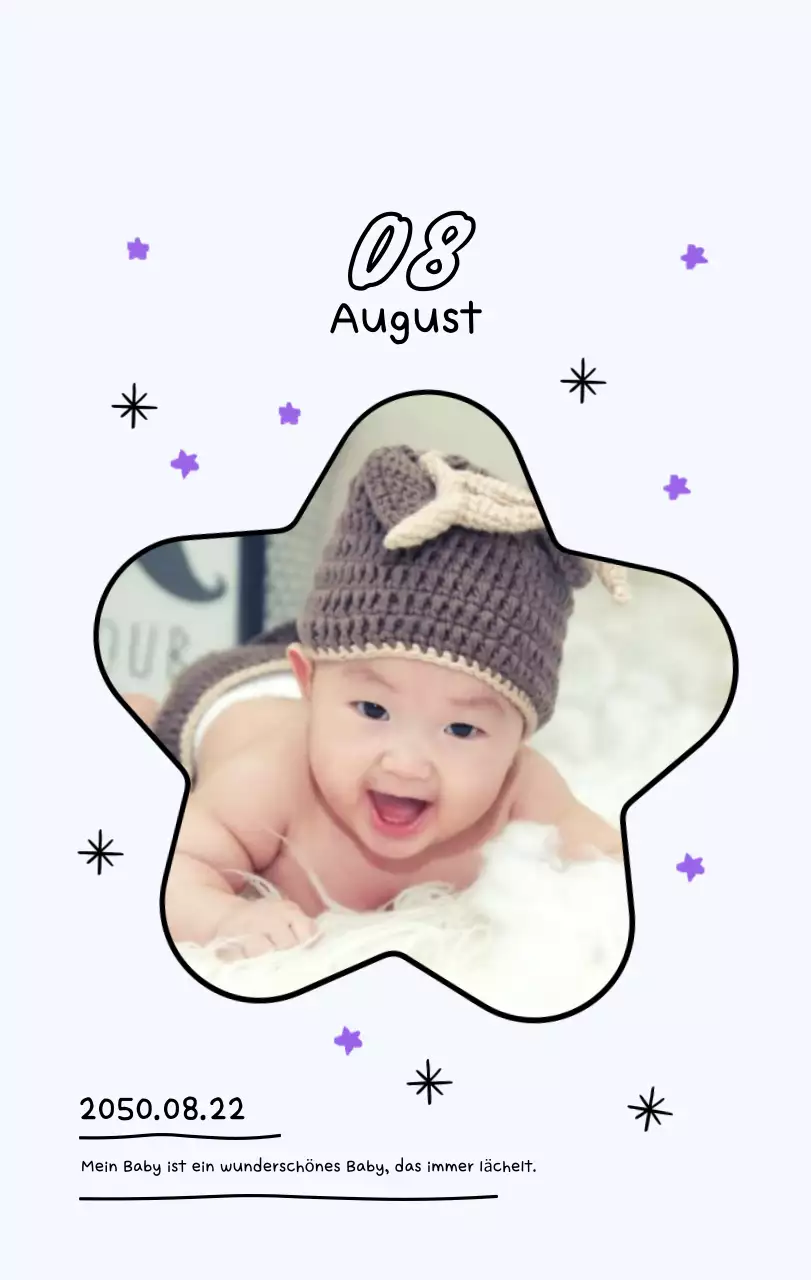 Niedlicher Neujahrs-Fotokalender