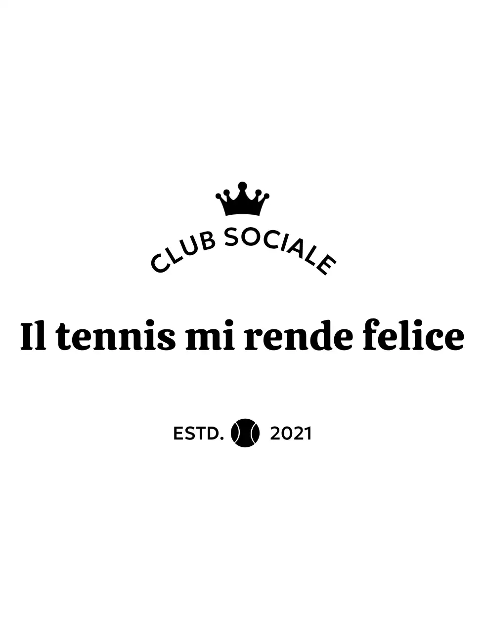Logo sportivo semplice in bianco e nero