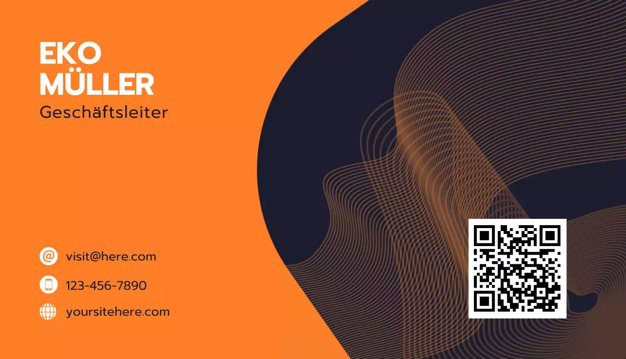 orange moderne Visitenkarte