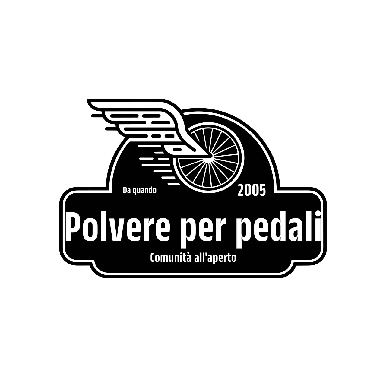 Logo ciclismo vintage nero