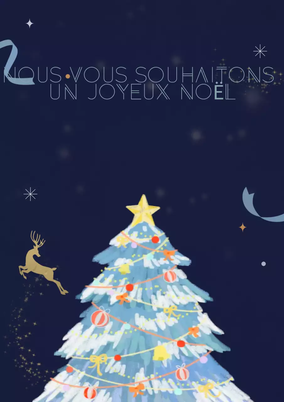 Carte de Noël vintage marine