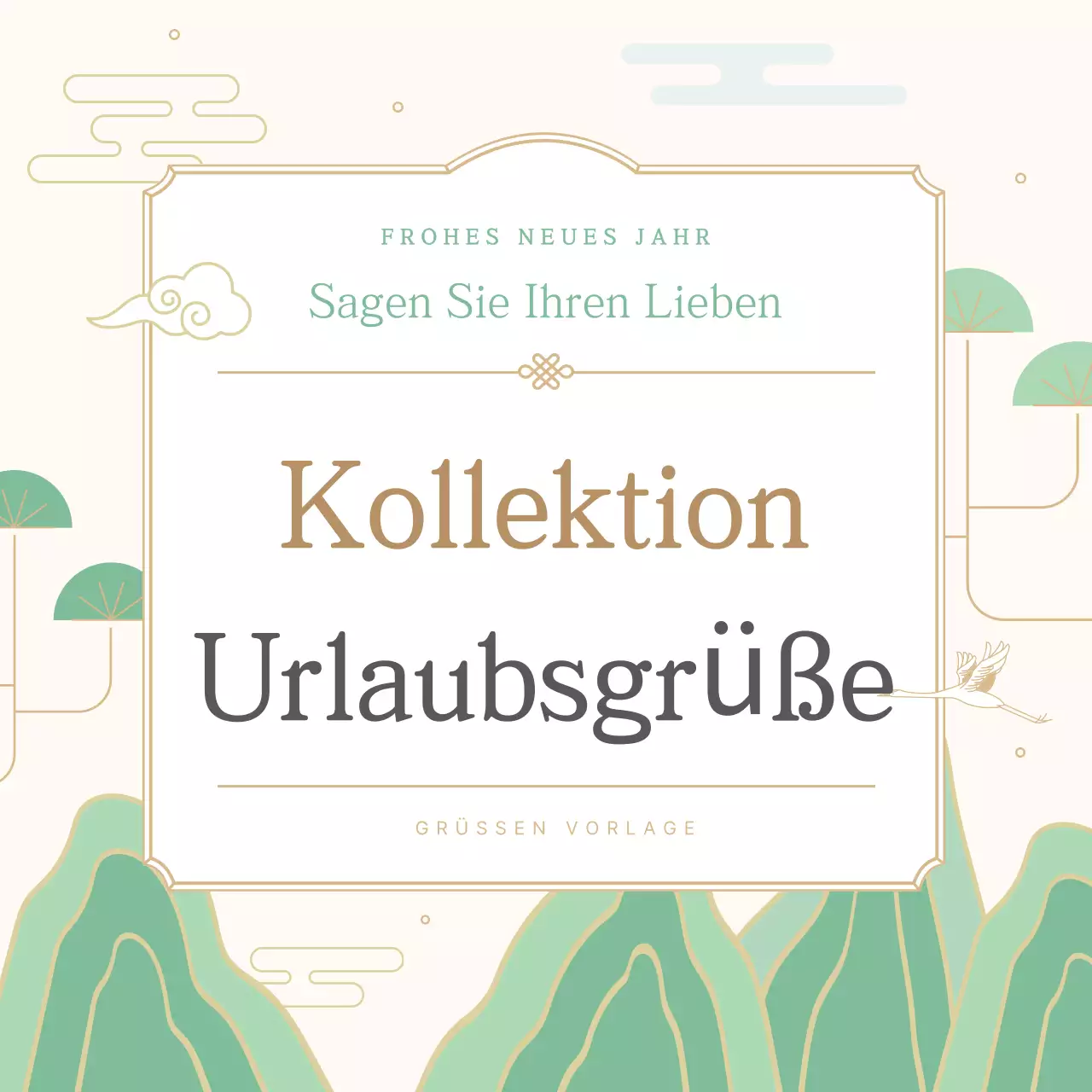 Traditionelle Neujahrsgrüße mit Minze