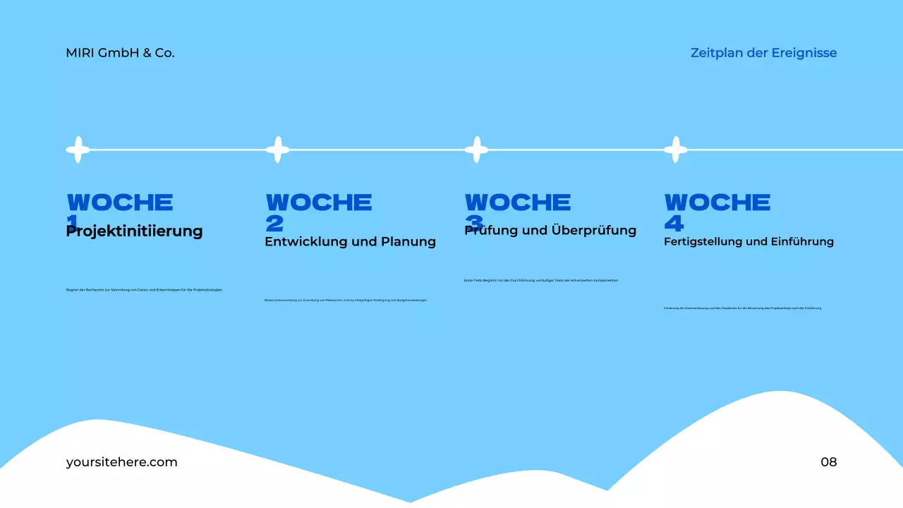 blue modern Projektantragsdokument