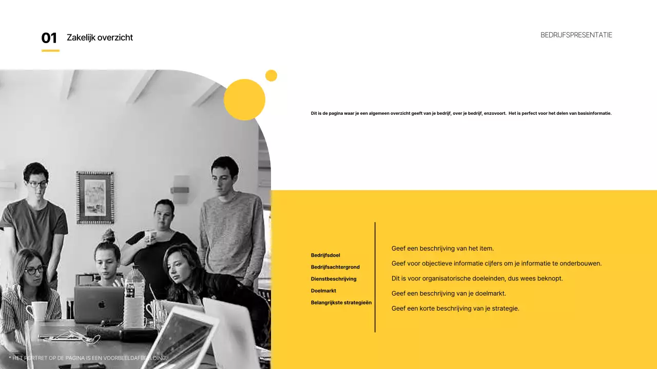 Geel Basis bedrijfsrapporten