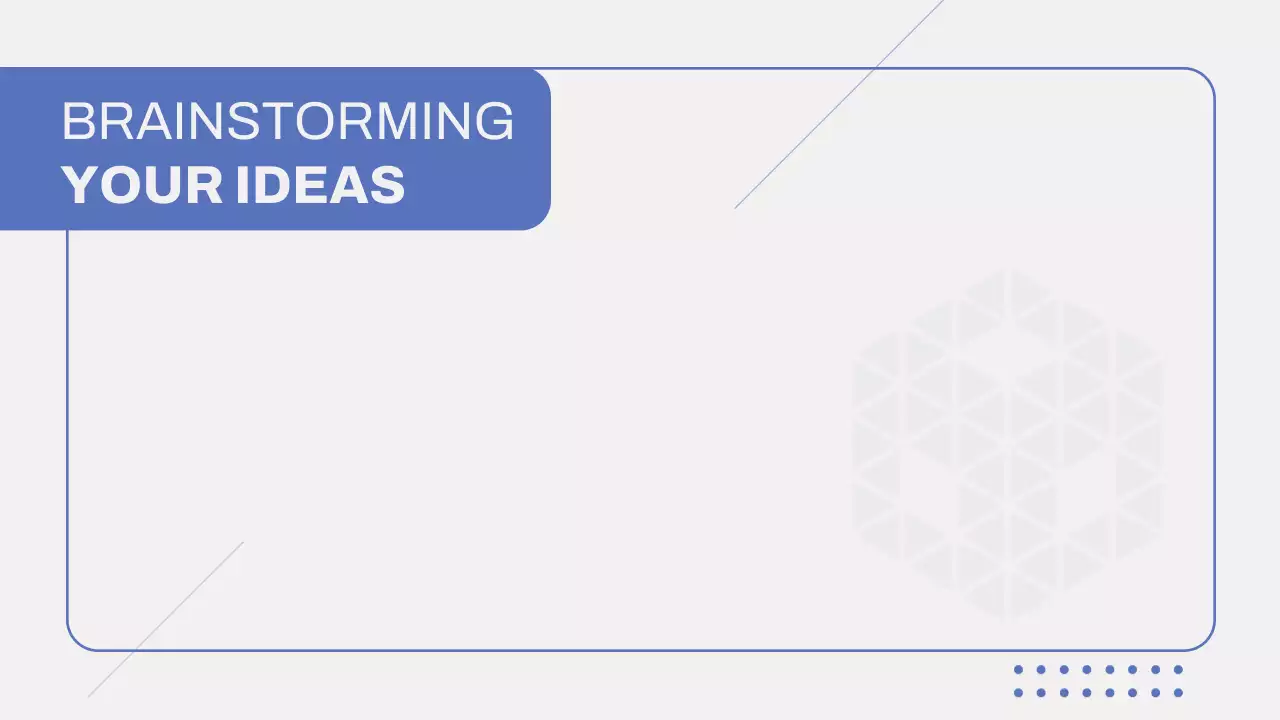 Blue Modern Brainstorming Presentation