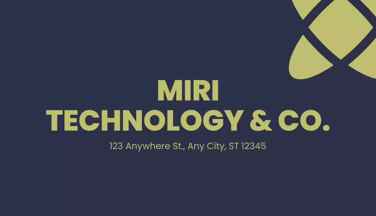 Green Modern Tech Business Card