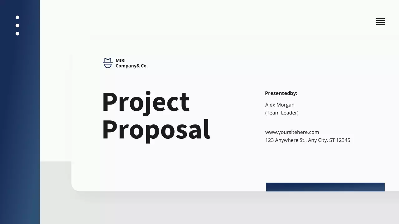 Presentasi Proposal Proyek Modern Biru