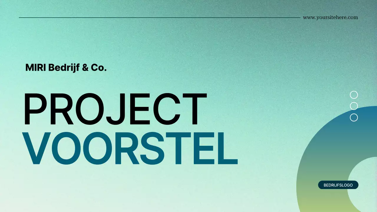 groenverloop modern Projectvoorstel