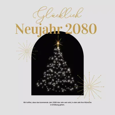 Grau Einfaches Neujahrsfest