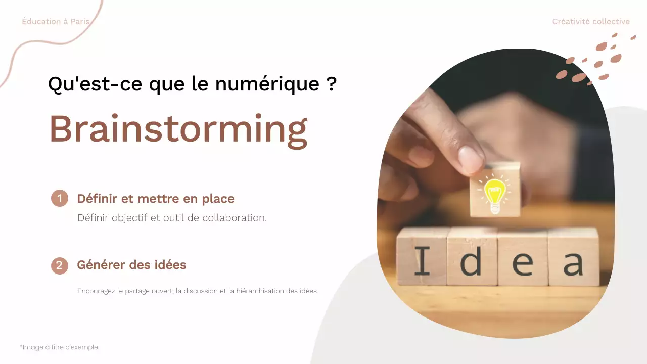 brun et rose guide de mise en page pour le brainstorming biologique